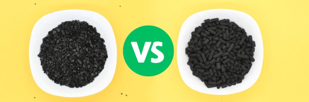 Carbón activo en gránulos frente a pellets